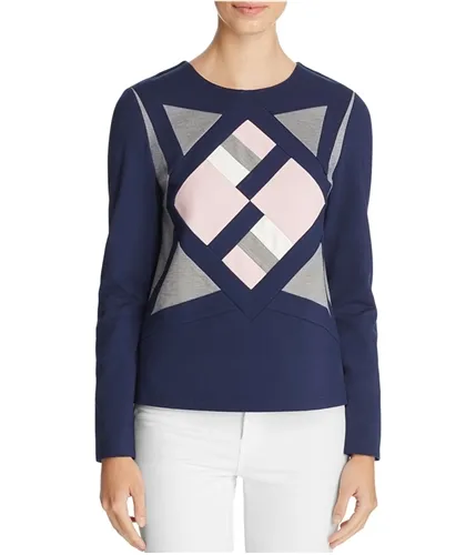 Finity Womens Geometric Scuba Sweater