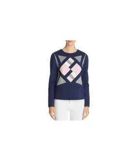 Finity Womens Geometric Scuba Sweater