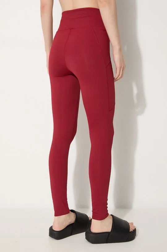 Fjallraven leggings Abisko women's maroon color smooth