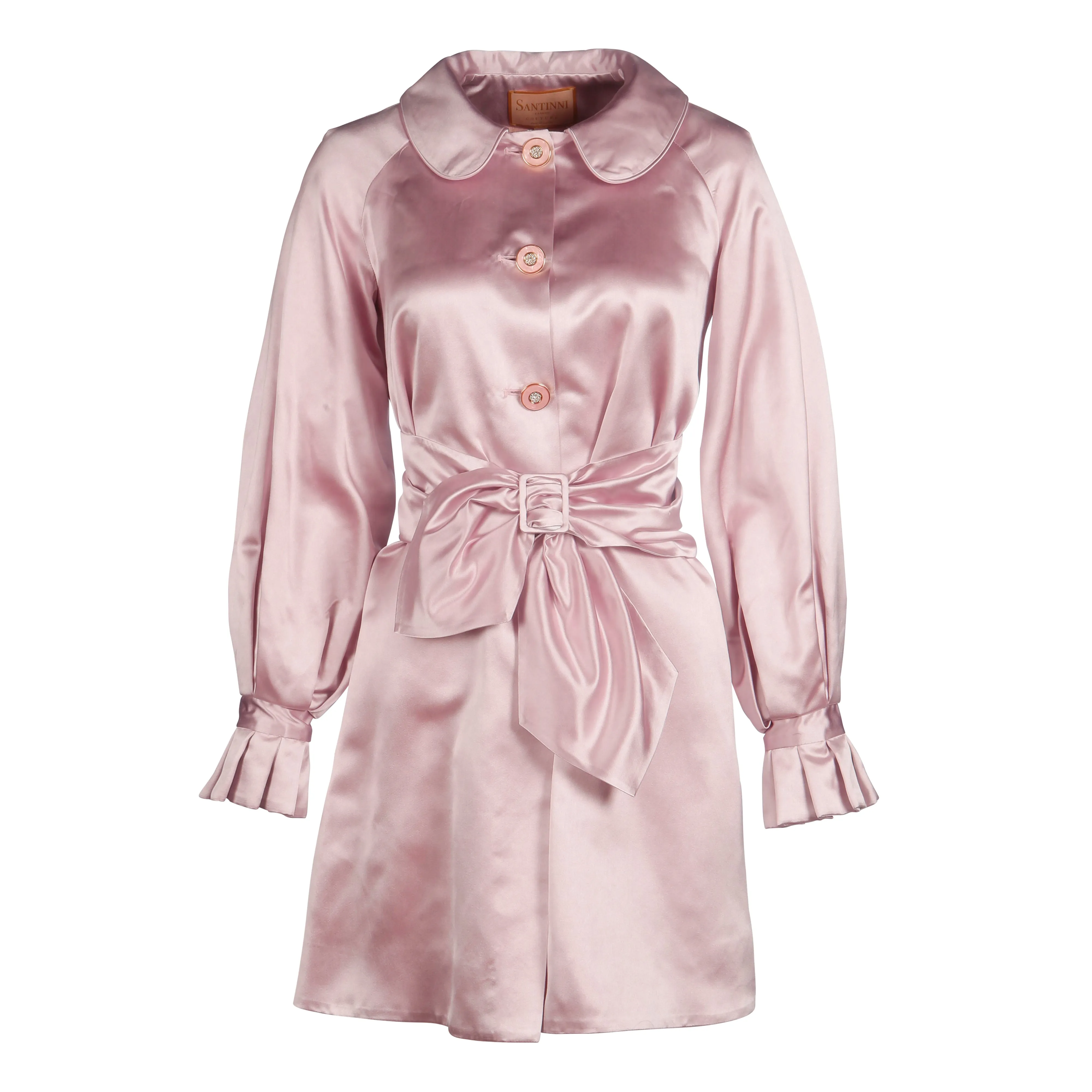 'Golightly' Silk Duchess Evening Coat in Rosa - Limited Edition