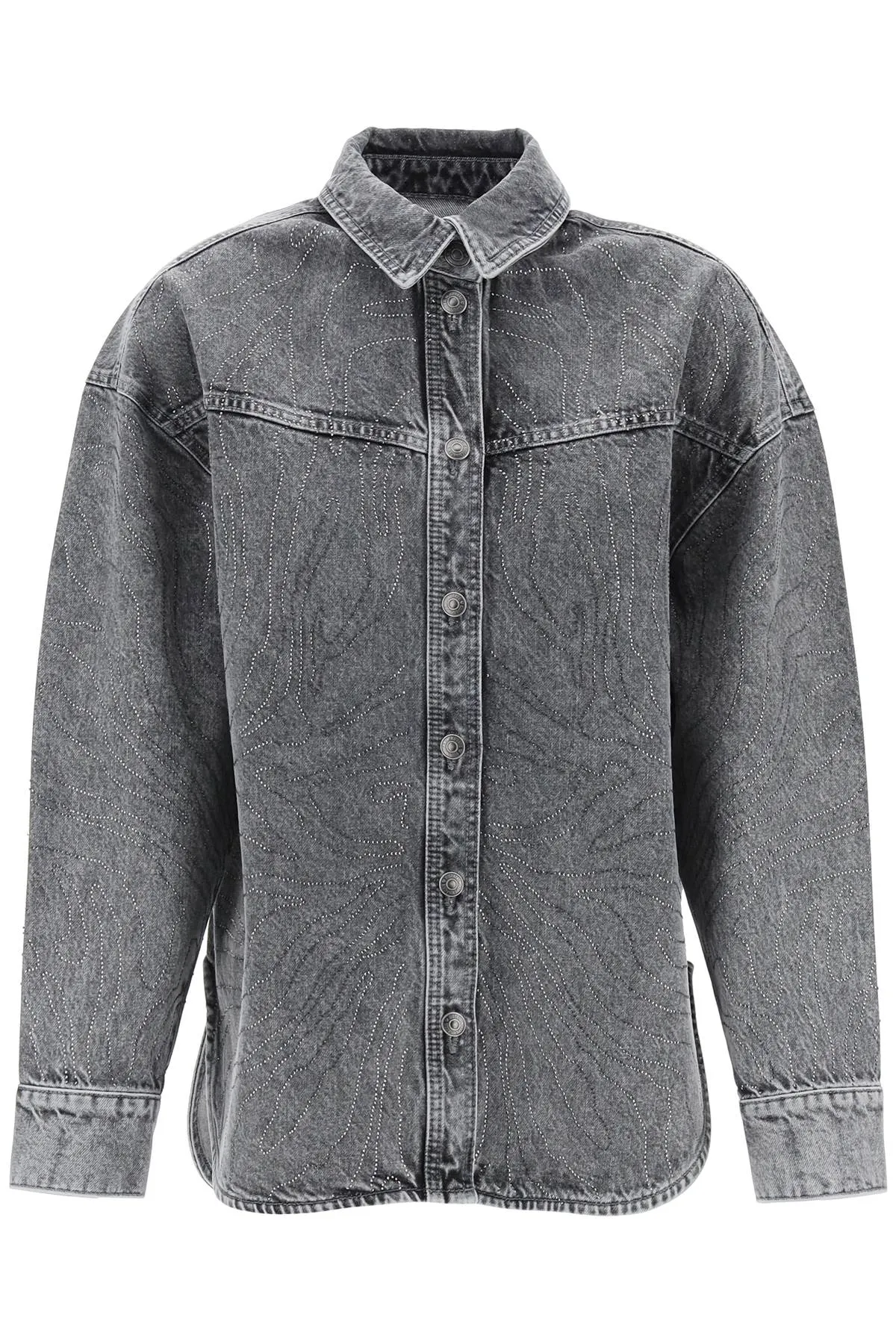 Grey Denim Overshirt - 113014D06 - Rotate Clothing