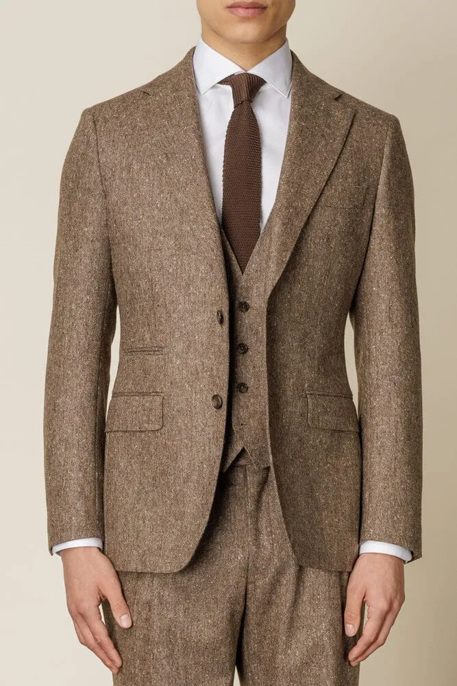 Greyson 2 Piece Suit - Brown and Camel Tweed