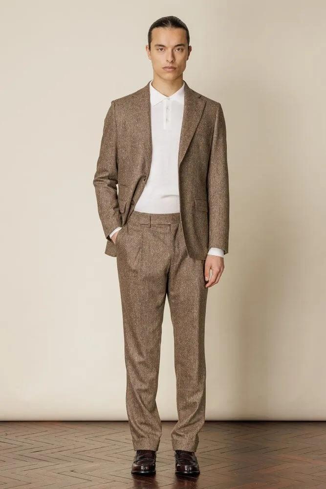 Greyson 2 Piece Suit - Brown and Camel Tweed