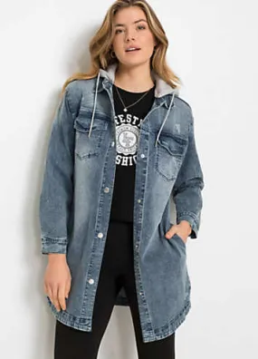 Hooded Denim Coat