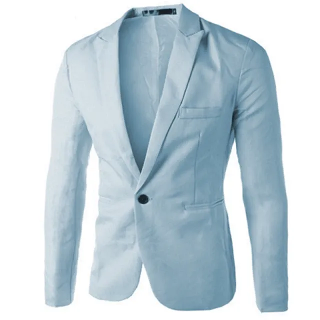 Jacket Man Dress Blazer for Men - Slim Fit Male Suits One Button Office Clothing Fashion Jacket for Men