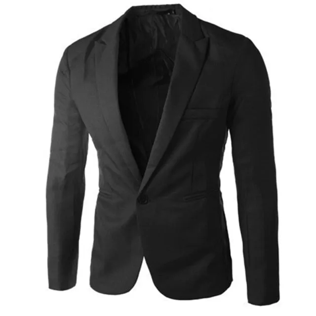 Jacket Man Dress Blazer for Men - Slim Fit Male Suits One Button Office Clothing Fashion Jacket for Men