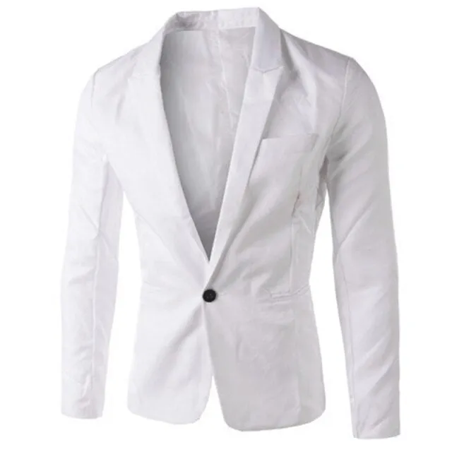 Jacket Man Dress Blazer for Men - Slim Fit Male Suits One Button Office Clothing Fashion Jacket for Men