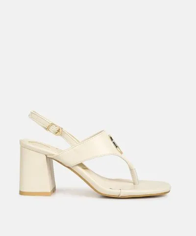 London Rag Monde Block Heel Thong Sandals