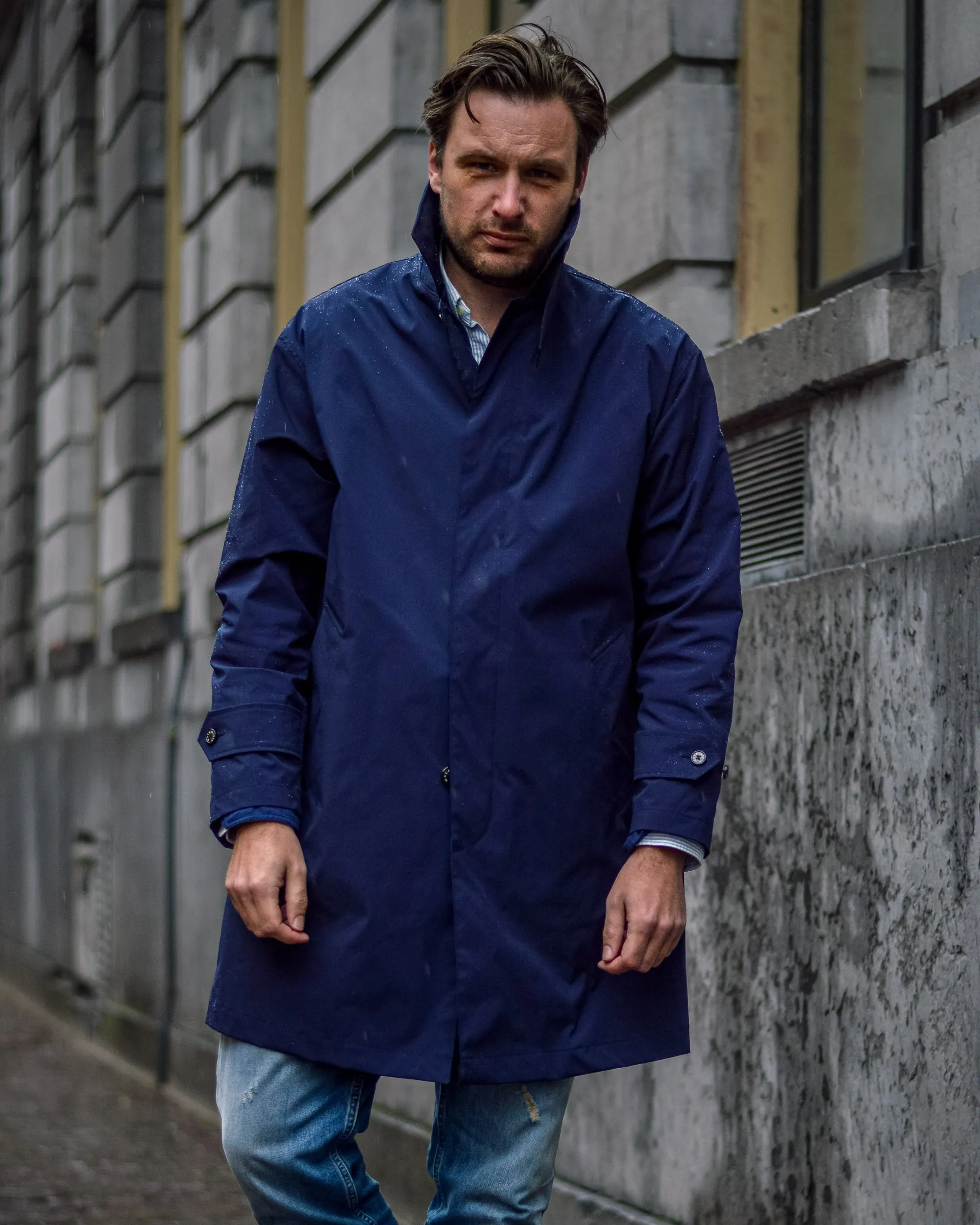 Mackintosh Soho Coat Navy