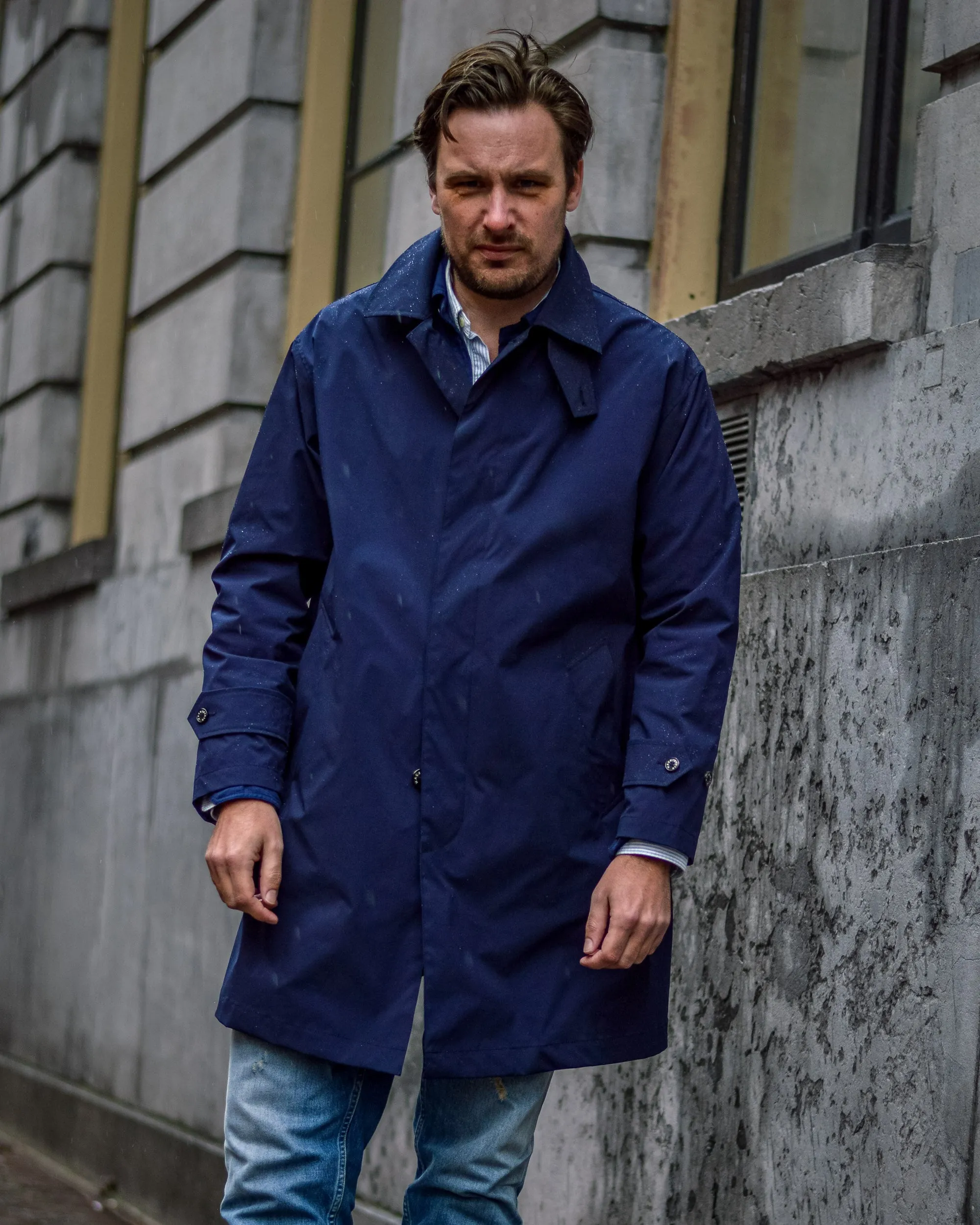 Mackintosh Soho Coat Navy