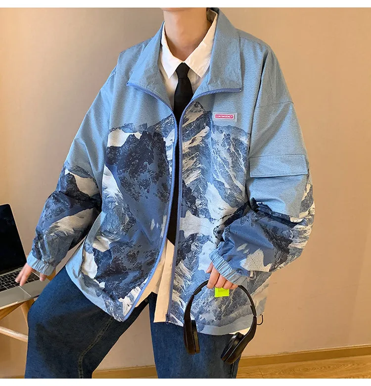 Mens Jackets 2021 Japanese Streetwear Varsity Windbreaker Outwear - Xituodai