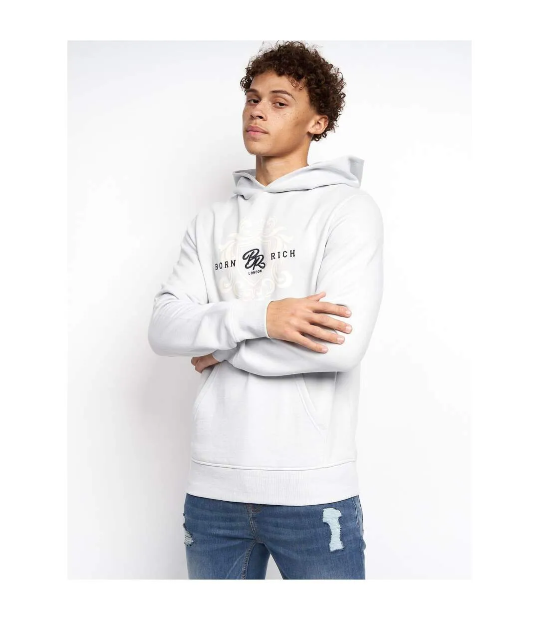 Mens jairo hoodie arctic ice Born Rich