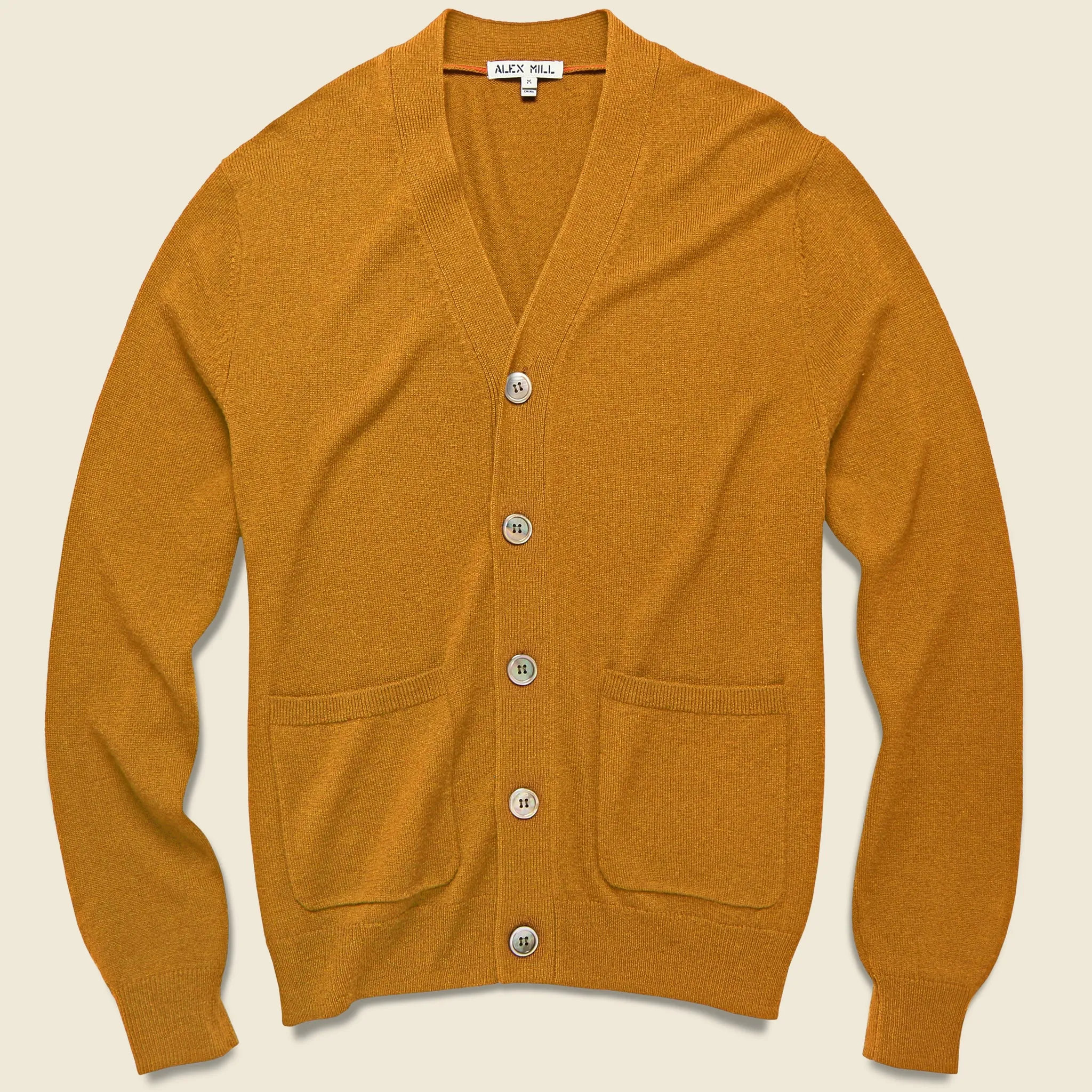 Merino Wool Cardigan - Golden Khaki