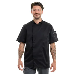 Nero Black Short Sleeve Chef Coat - ROBUR.