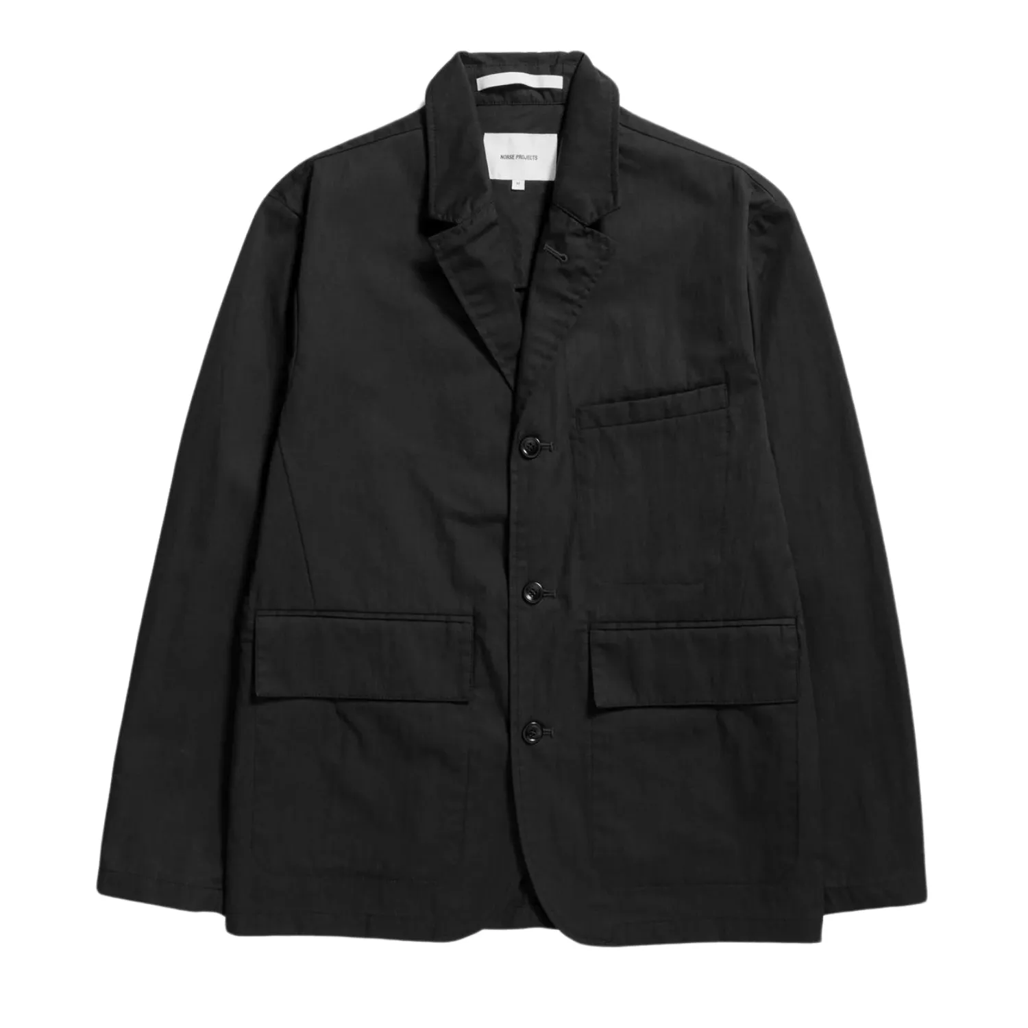 Nilas Fine Broken Twill Work Jacket - Black