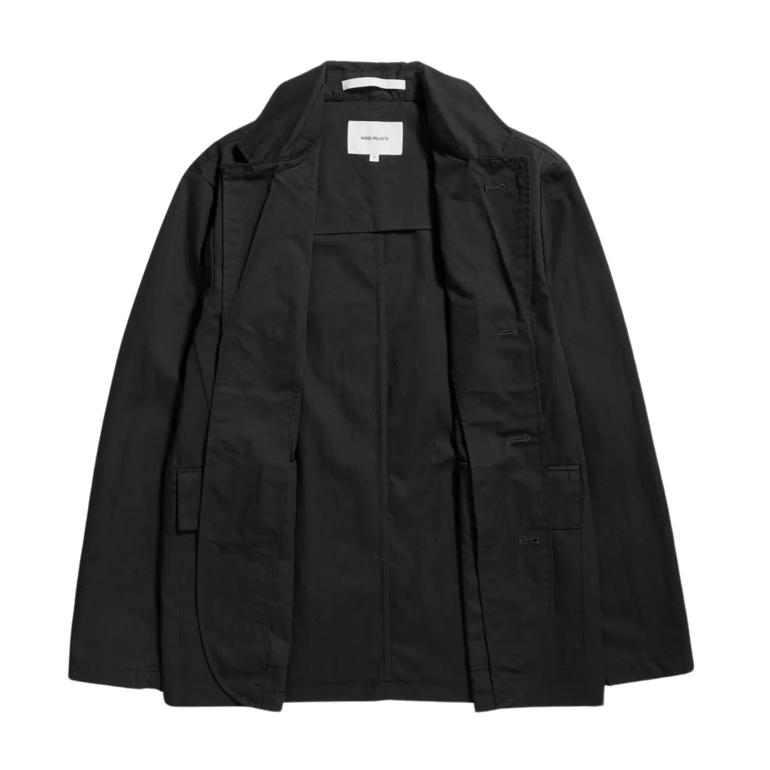 Nilas Fine Broken Twill Work Jacket - Black