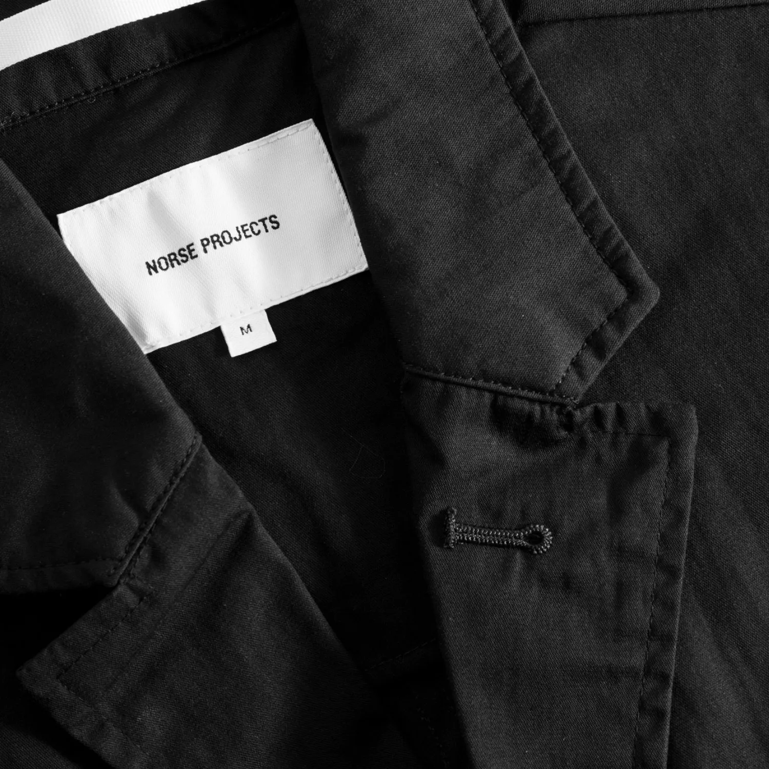 Nilas Fine Broken Twill Work Jacket - Black