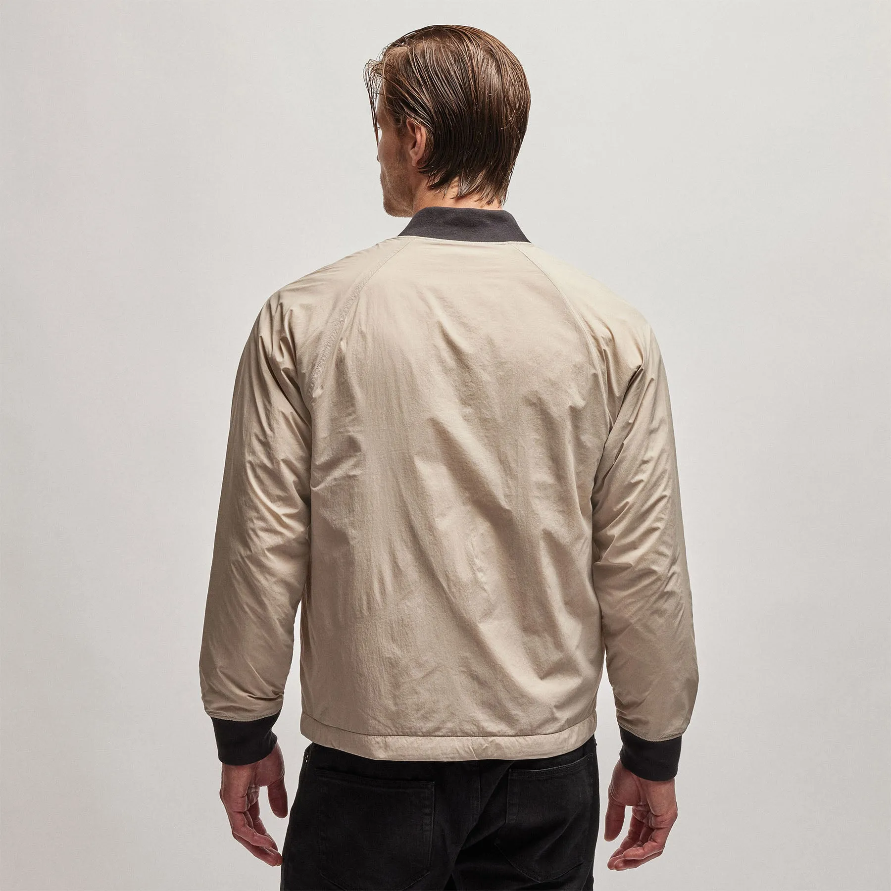 Nylon Bomber Jacket Lined - Toast