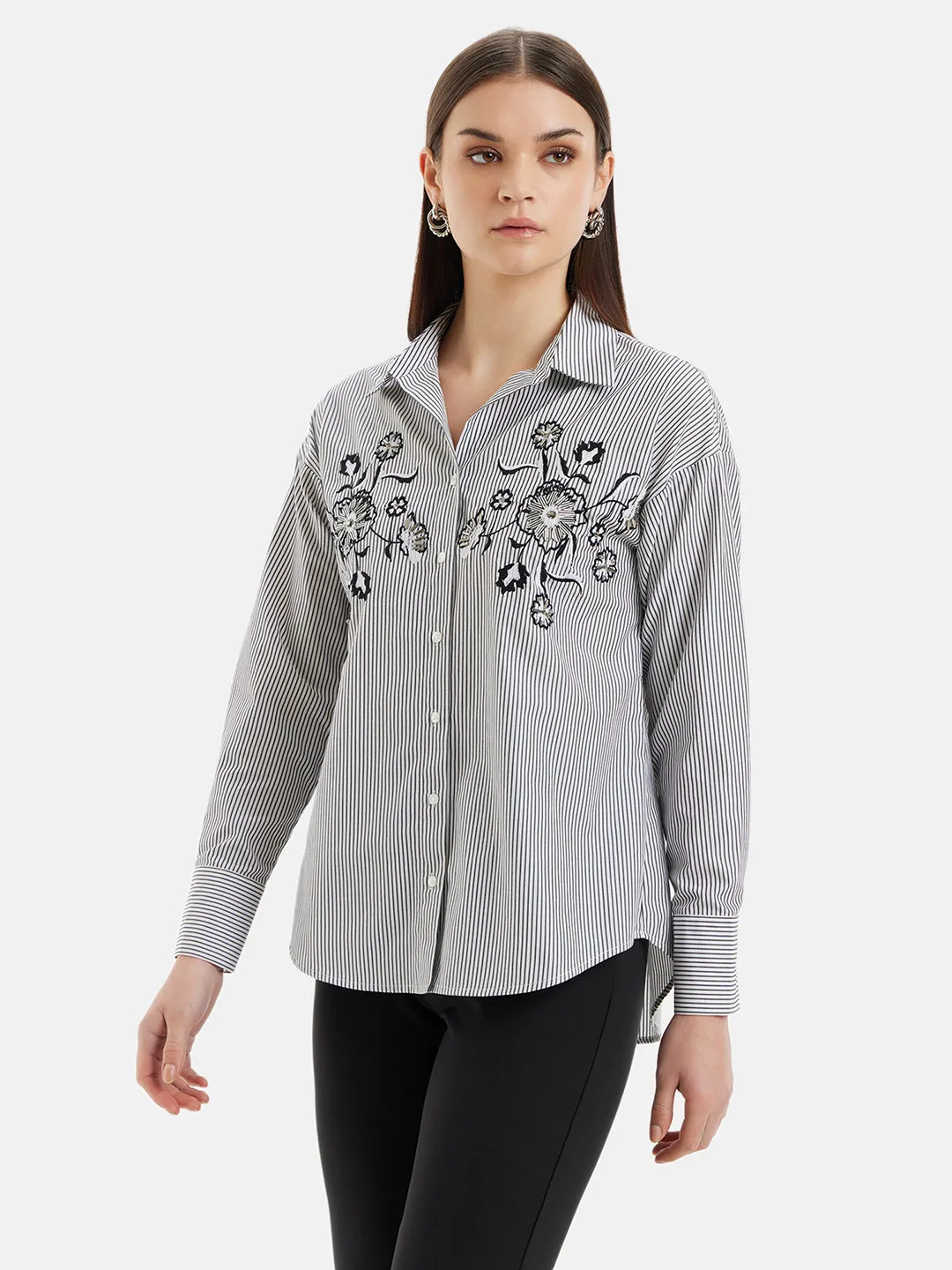 Octavia Full Sleeves Embroidered  Shirt