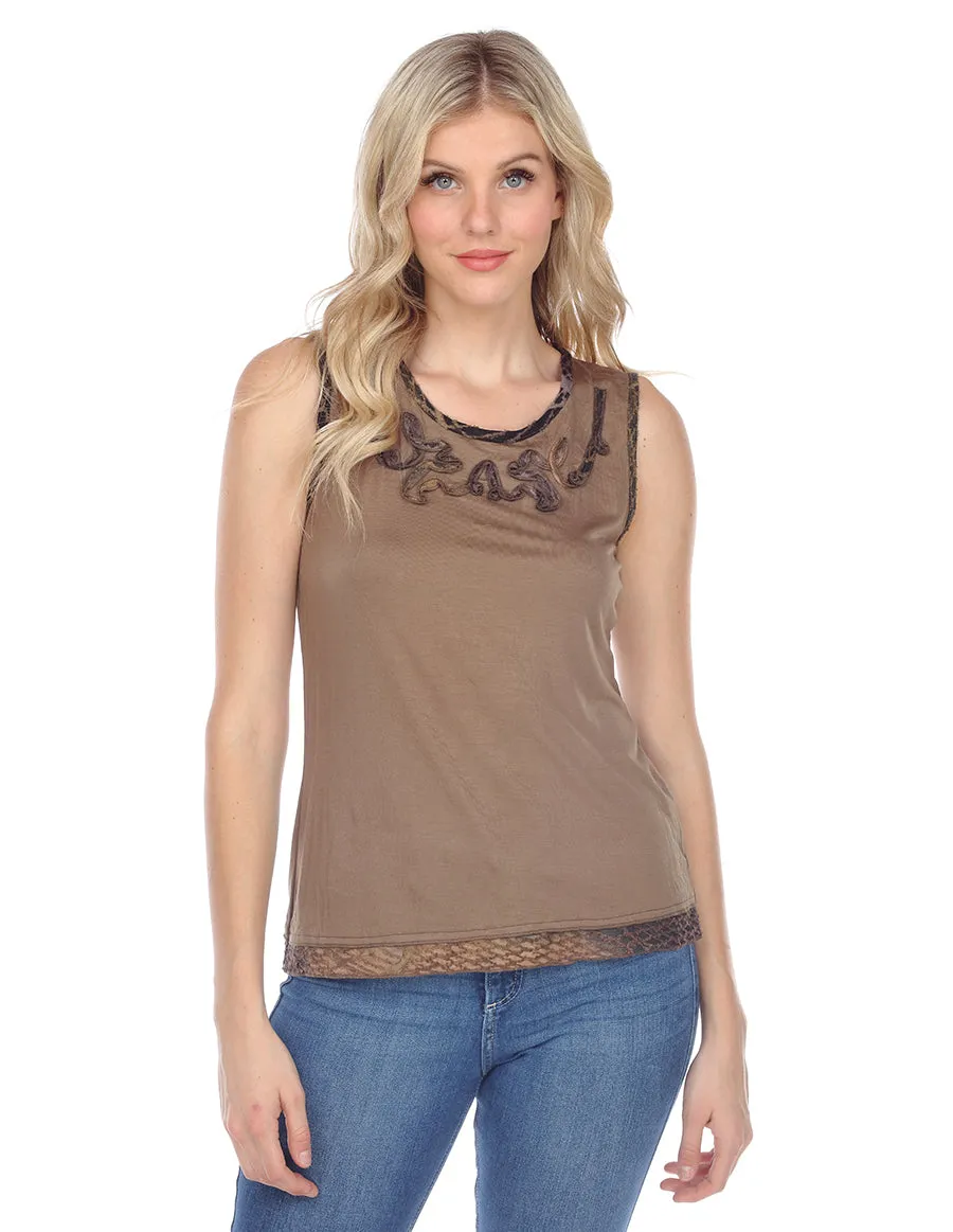 Palila Lace Design Tank Top