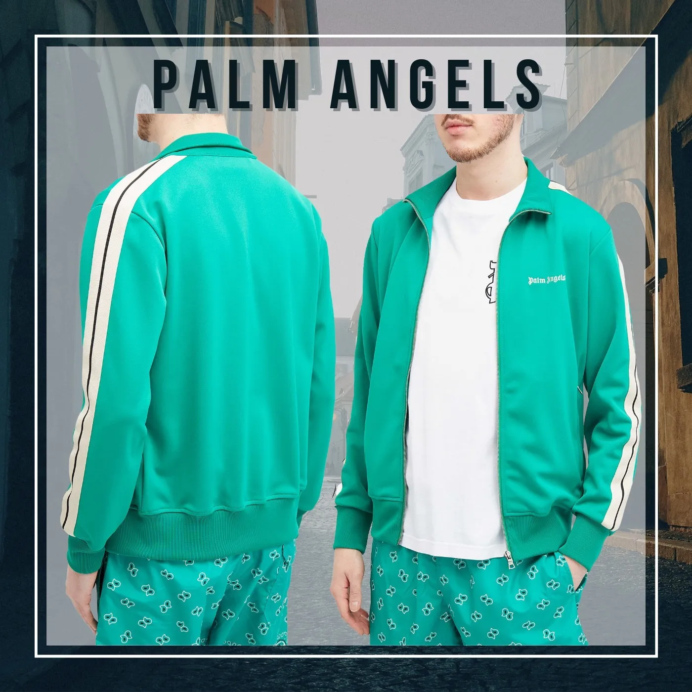 Palm Angels  |Unisex Street Style Long Sleeves Logo Tops