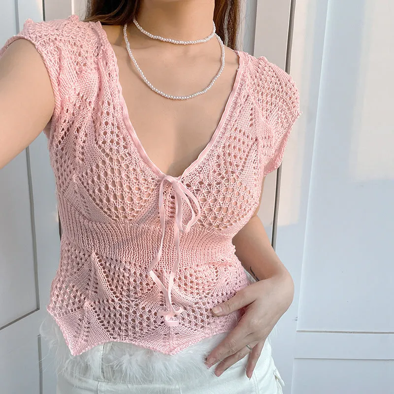 Pink Net Top