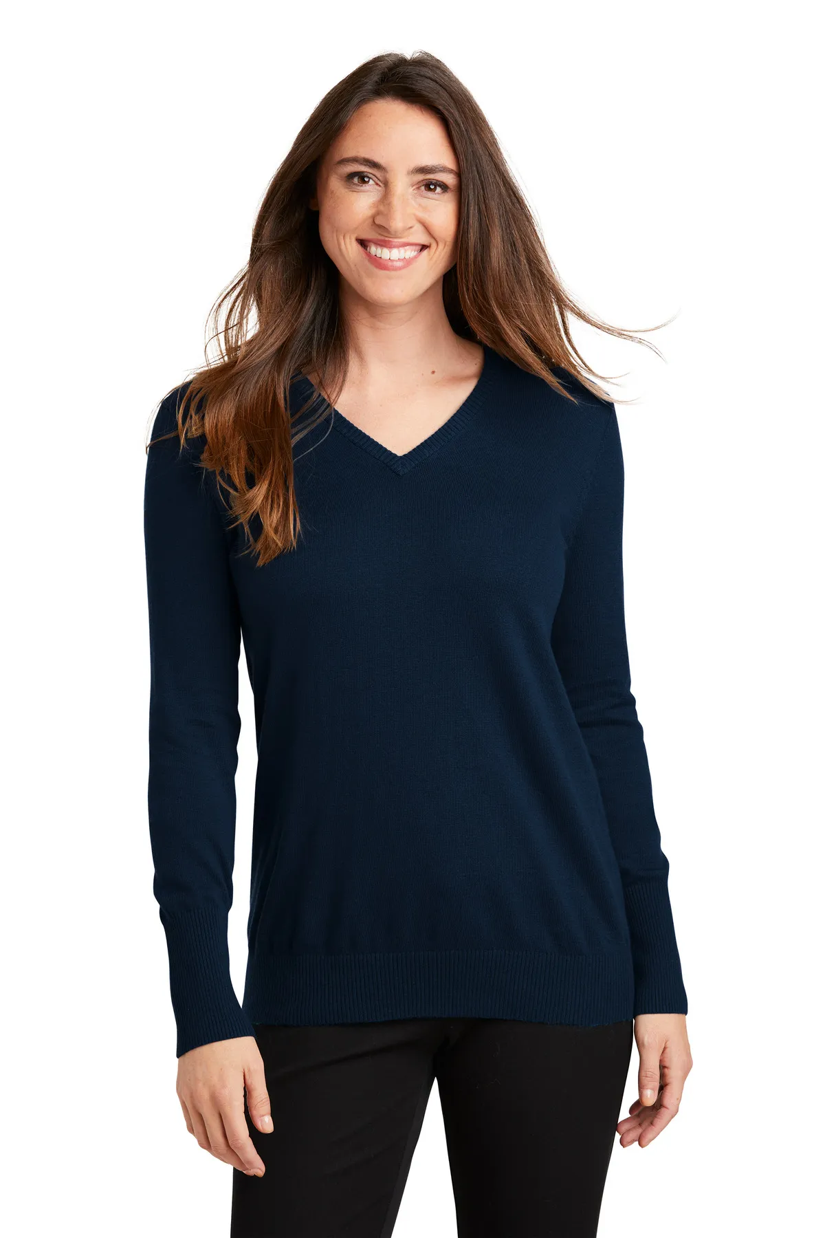 Port Authority LSW285 Ladies V Neck Sweater SKU: LSW285