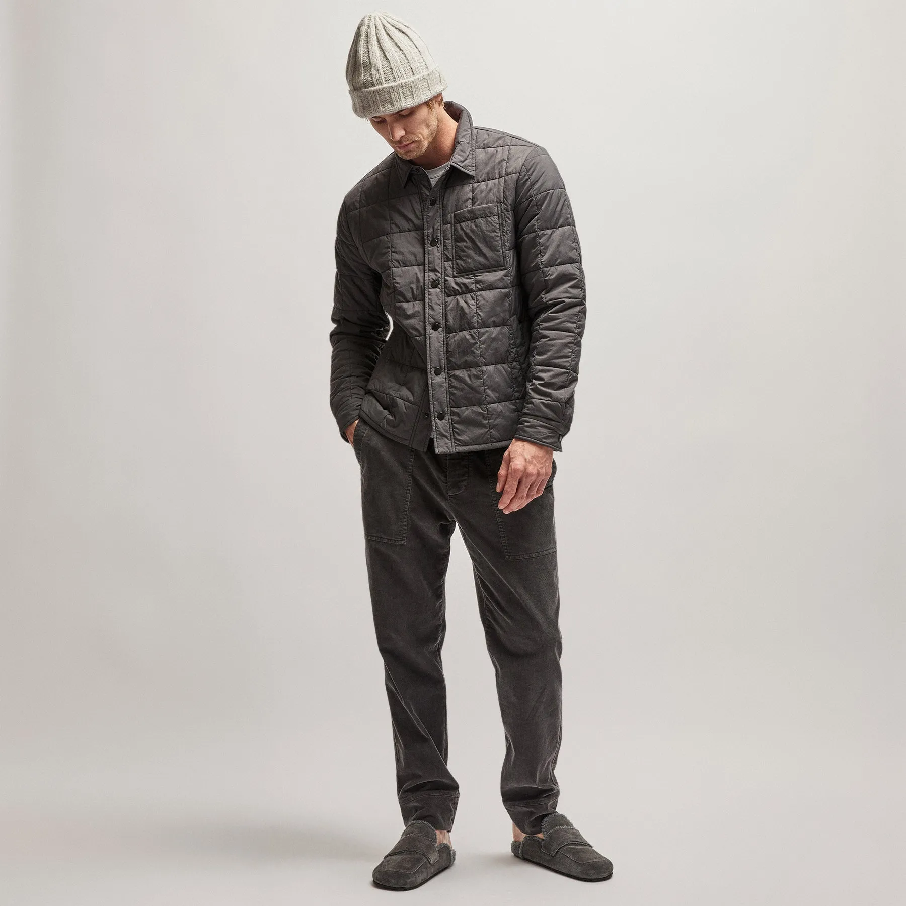 Quilted Shirt Jacket - Carbon