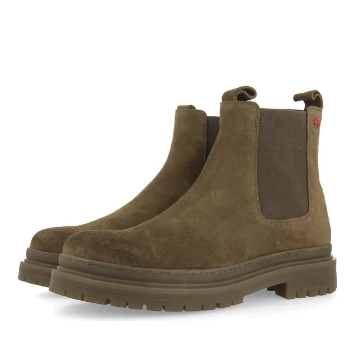 Randegg men's khaki split-suede chelsea boots