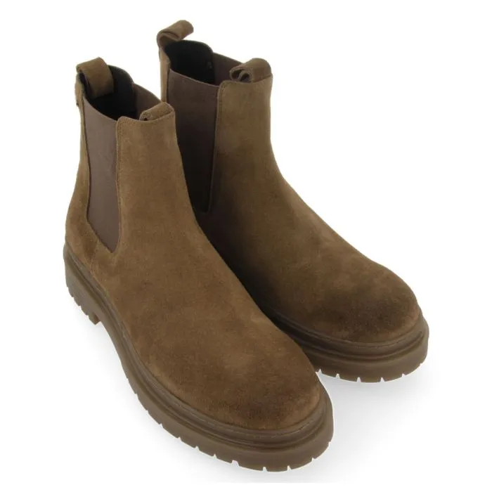 Randegg men's khaki split-suede chelsea boots