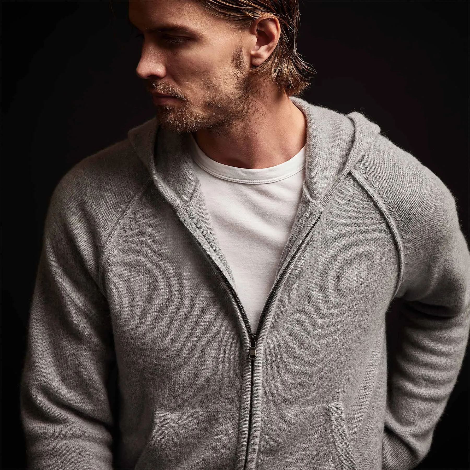 Recycled Cashmere Jacket - Heather Grey