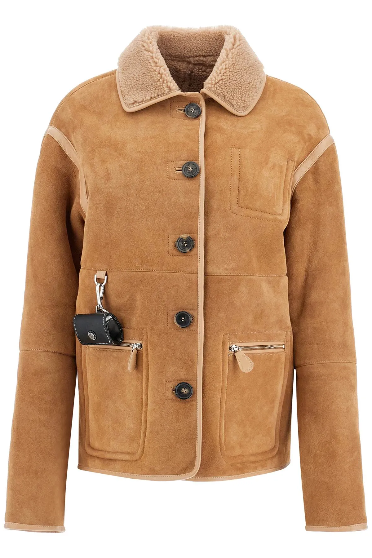 reversible shearling jacket, tan color jacket, 41524 jacket