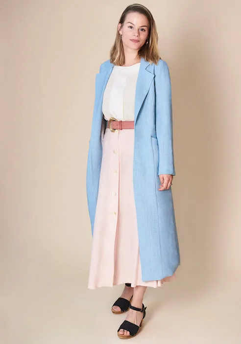 Rumana Coat - Downloadable Sewing Pattern for UK Sizes 2-38 in PDF format.