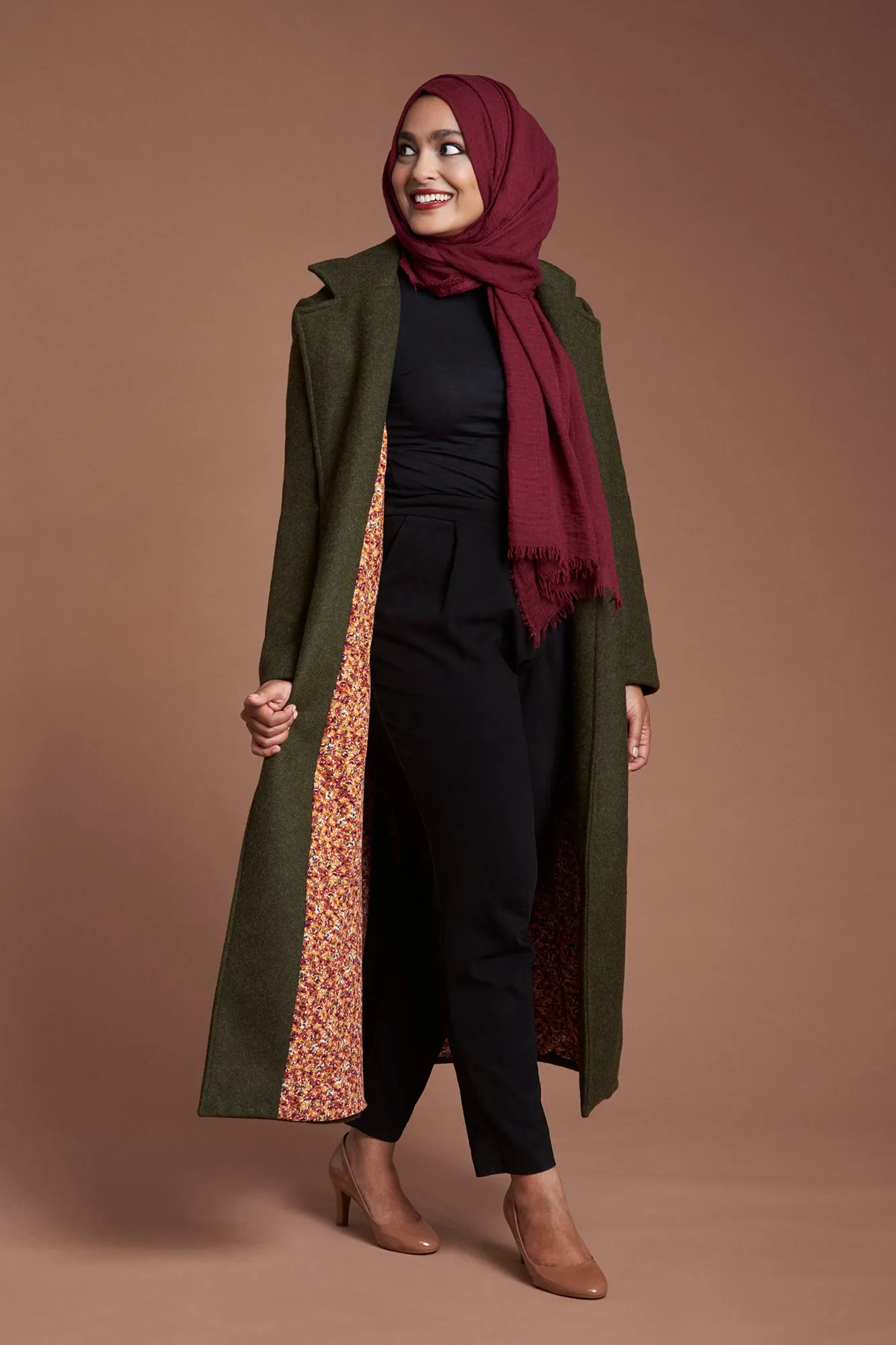 Rumana Coat - Downloadable Sewing Pattern for UK Sizes 2-38 in PDF format.