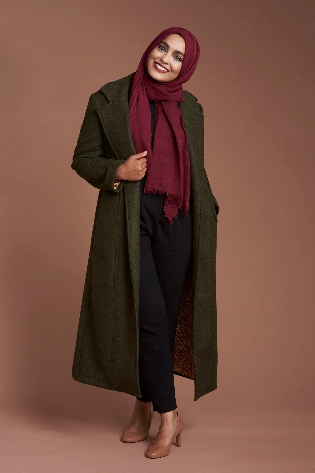 Rumana Coat - Downloadable Sewing Pattern for UK Sizes 2-38 in PDF format.