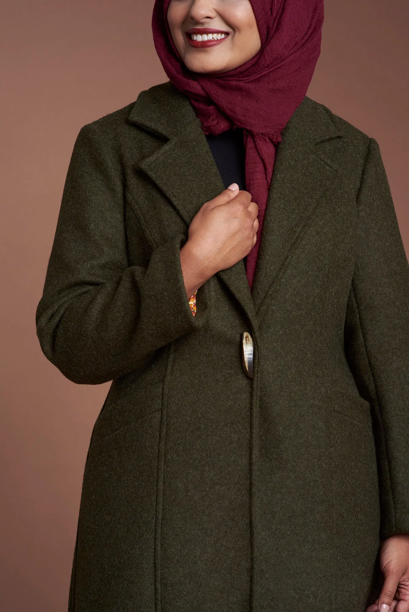 Rumana Coat - Downloadable Sewing Pattern for UK Sizes 2-38 in PDF format.