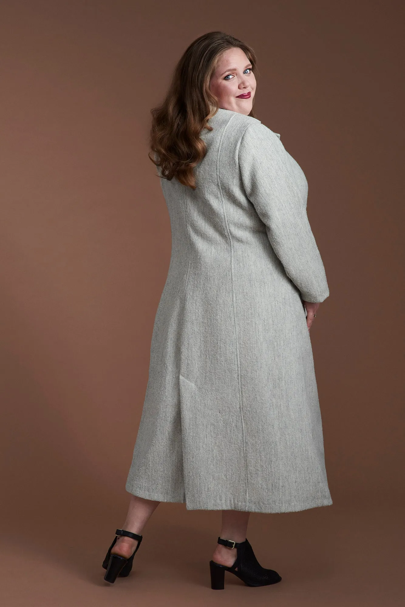 Rumana Coat - Downloadable Sewing Pattern for UK Sizes 2-38 in PDF format.