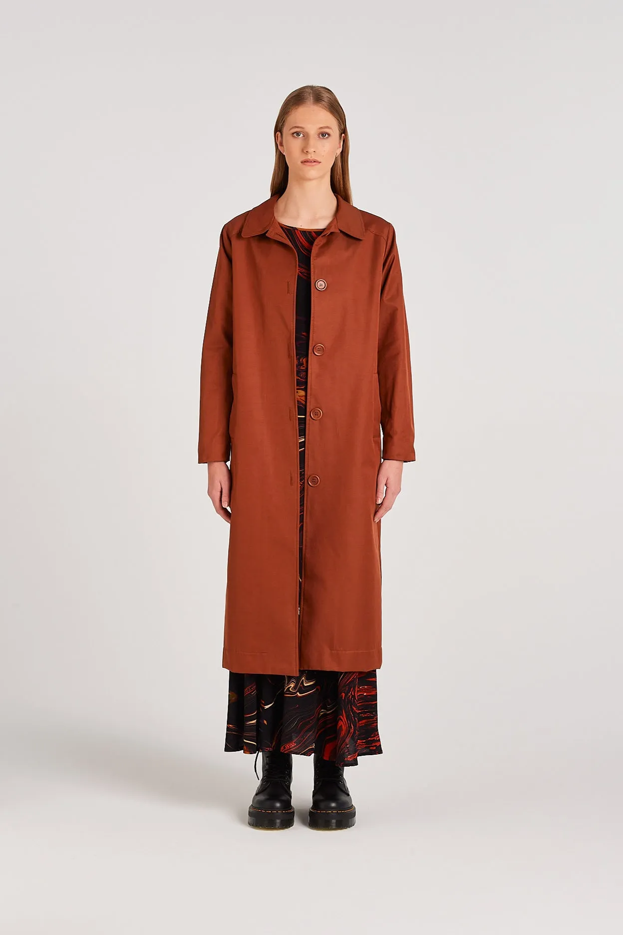 RUST TRENCH COAT | OTTIE