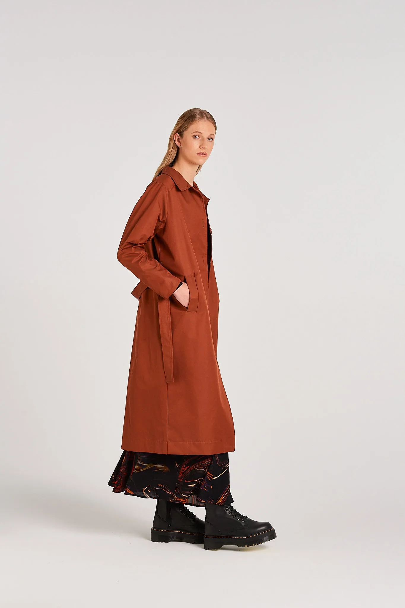 RUST TRENCH COAT | OTTIE