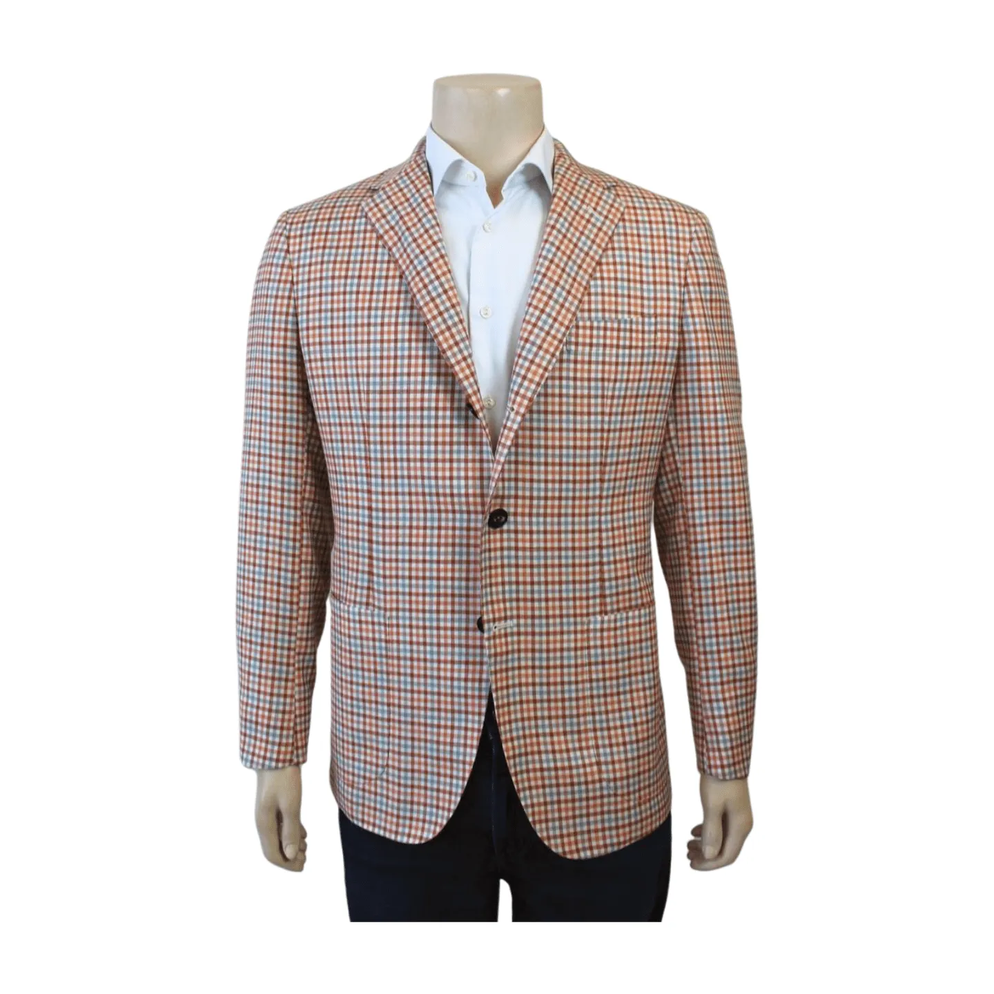 Sartorio Sport Coat - Orange Tattersall | Affordable Men's Blazers - Shop Now