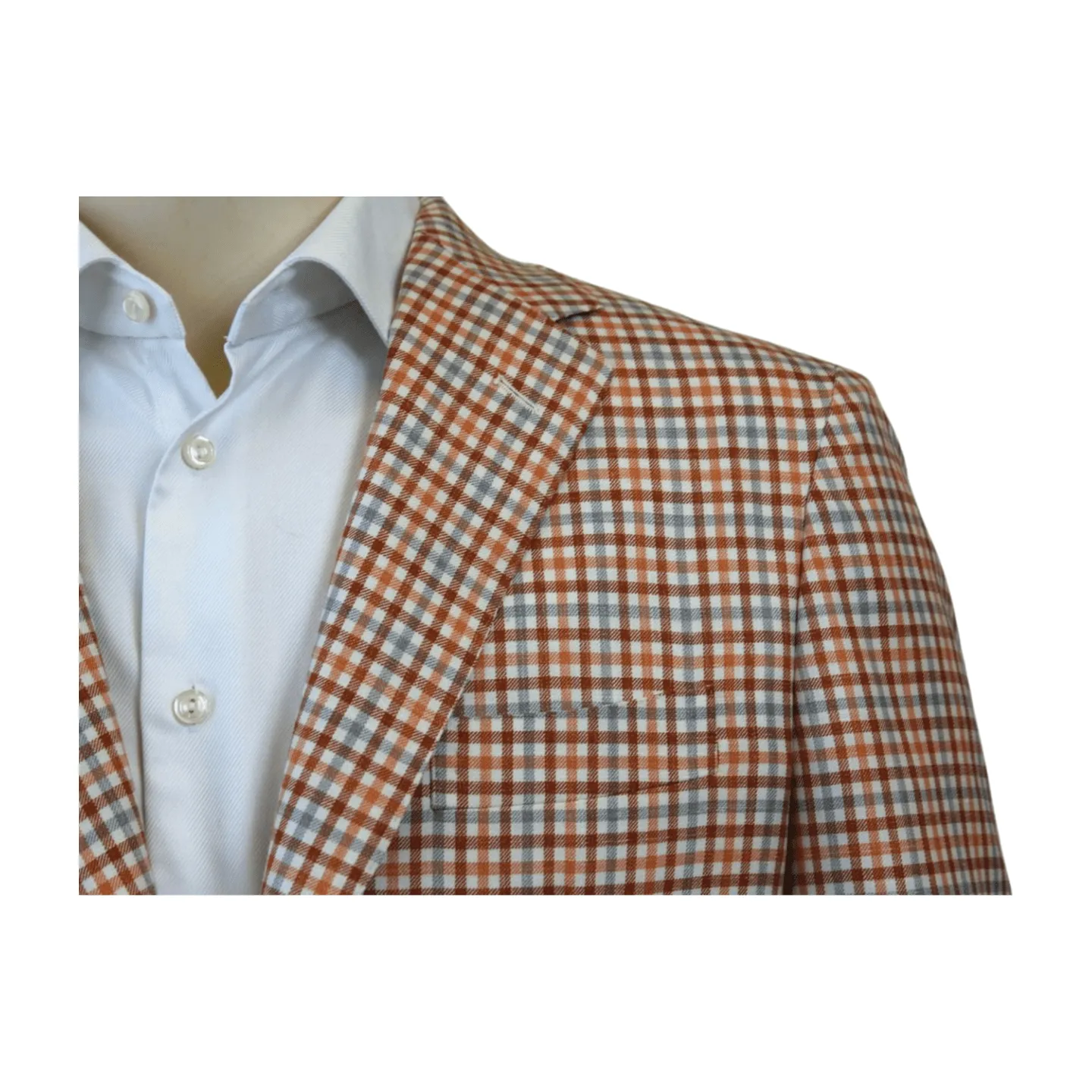 Sartorio Sport Coat - Orange Tattersall | Affordable Men's Blazers - Shop Now