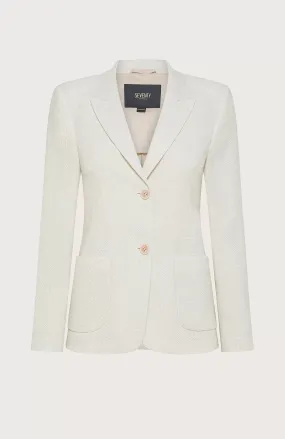 SEVENTY VENEZIA - SINGLE BREASTED BLAZER WITH LUREX PIQUE STICHING