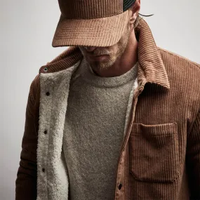 Sherpa Lined Corduroy Shirt Jacket - Chestnut