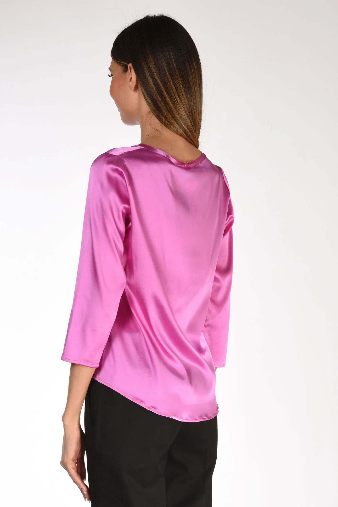 Shirt C Zero Tshirt Seta Rosa Scuro Donna