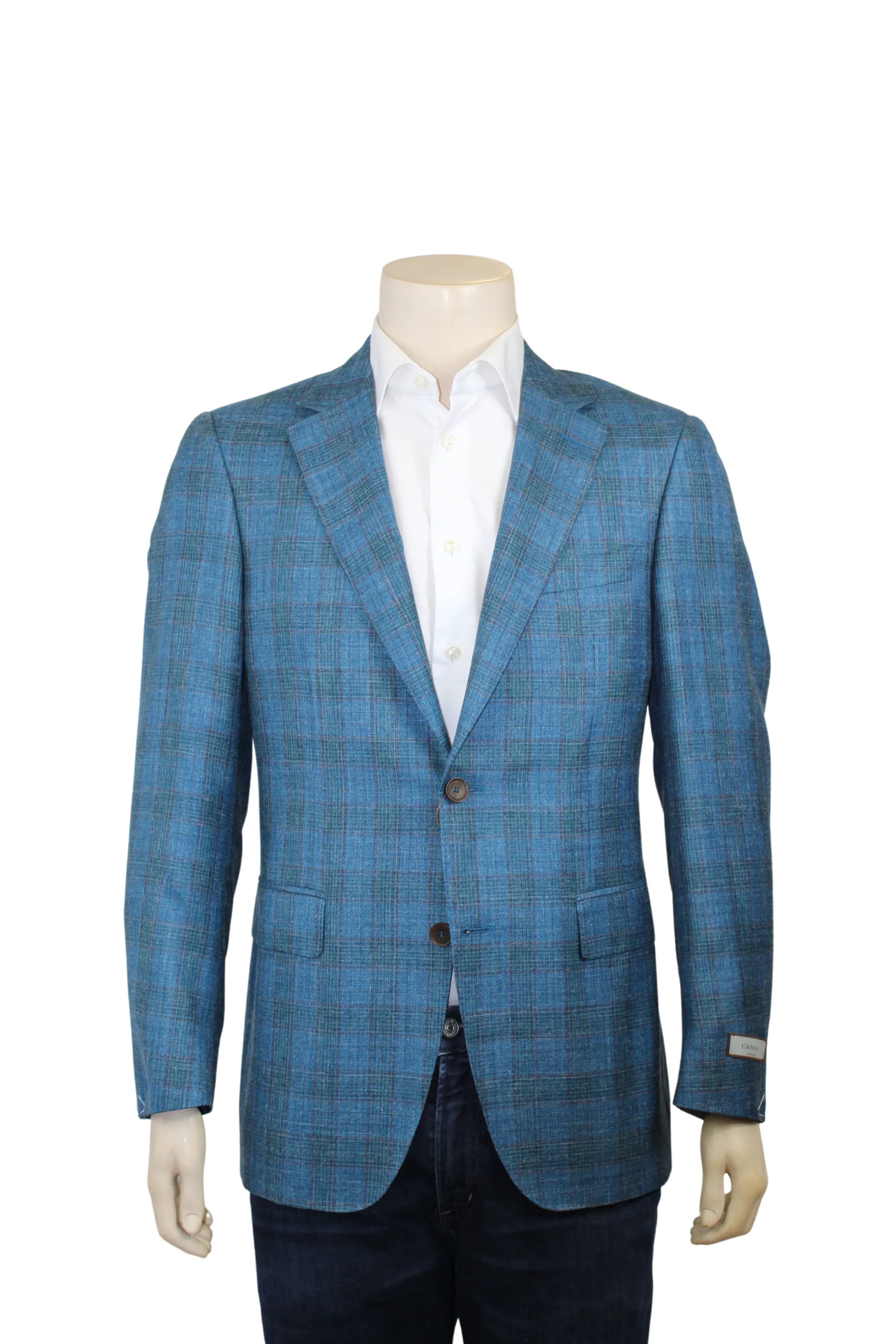 Siena Blue Brown Plaid Sport Coat