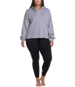 Soffe Womens Raw-Hem Hoodie Sweatshirt