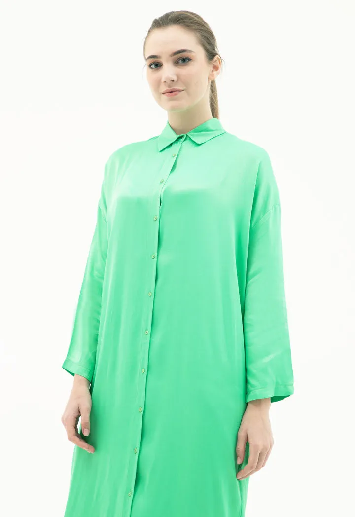 Soft Solid Shirt Dress