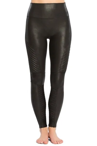 Spanx Faux Leather Moto Leggings