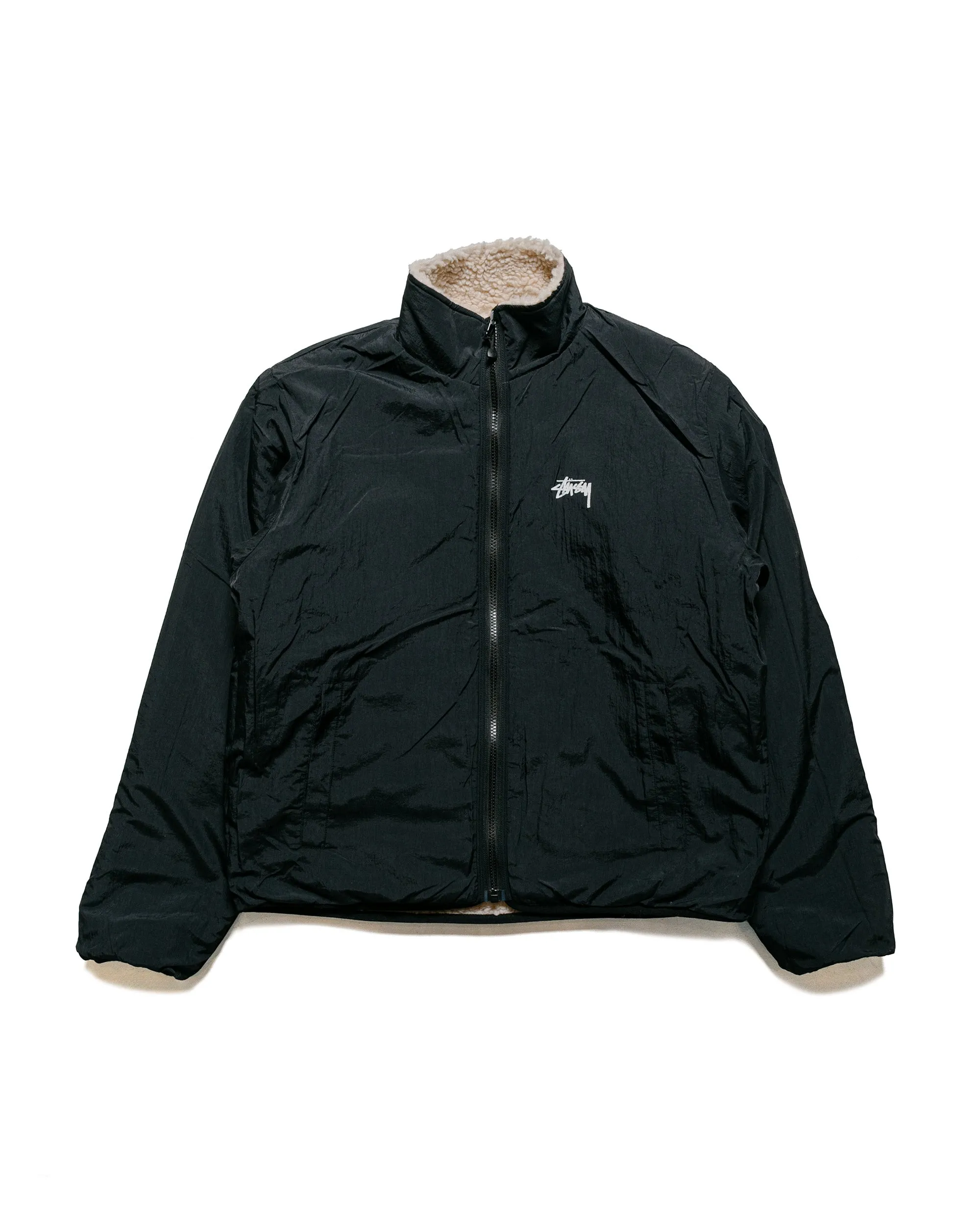 Stussy Sherpa Reversible Jacket in Beige - Buy Now!