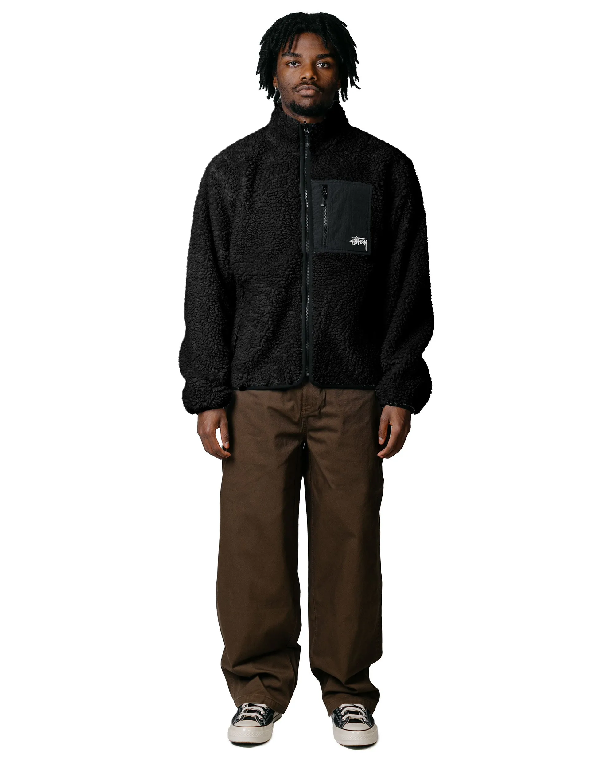 Stüssy Sherpa Reversible Jacket in Black